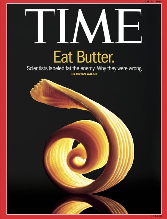 30 años después, la propia revista Time dice que las grasas son buenas